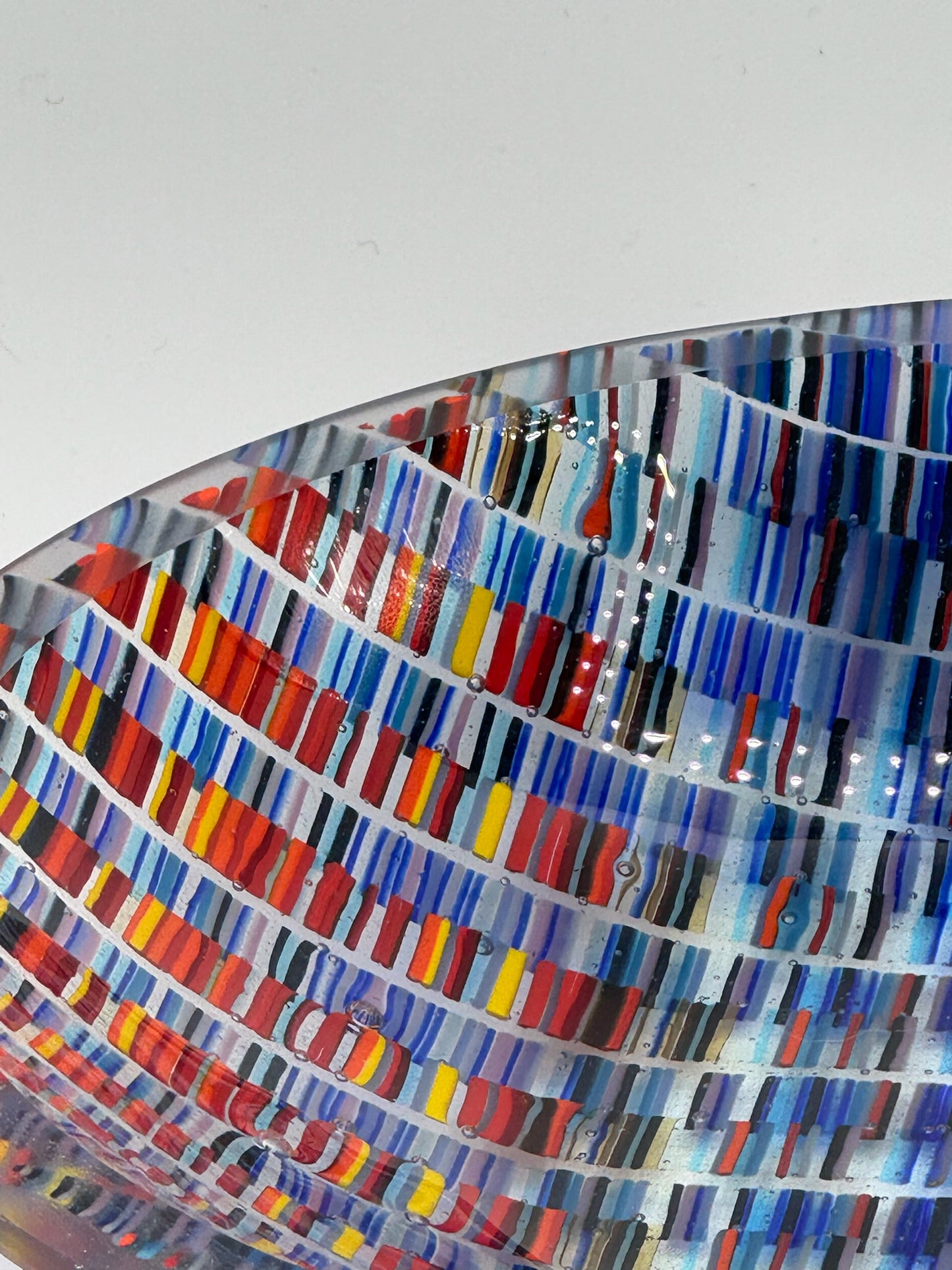 Blue and Red Tapestry Bowl