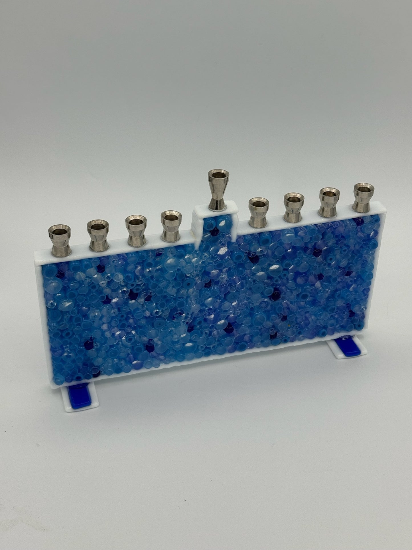 Blue bubbles menorah