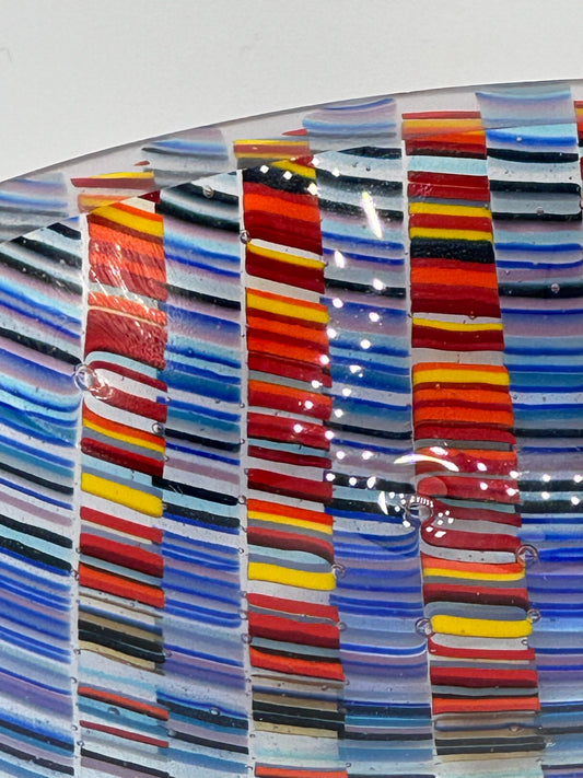 Blue and Red Tapestry Bowl