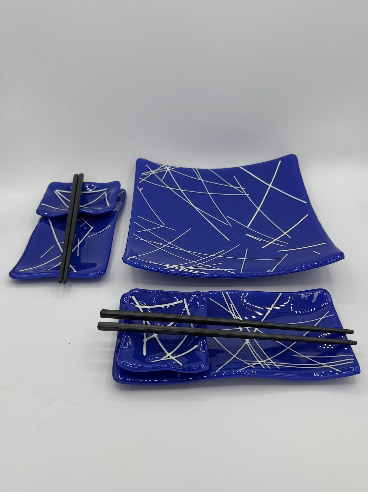 Blue and White Square Plate