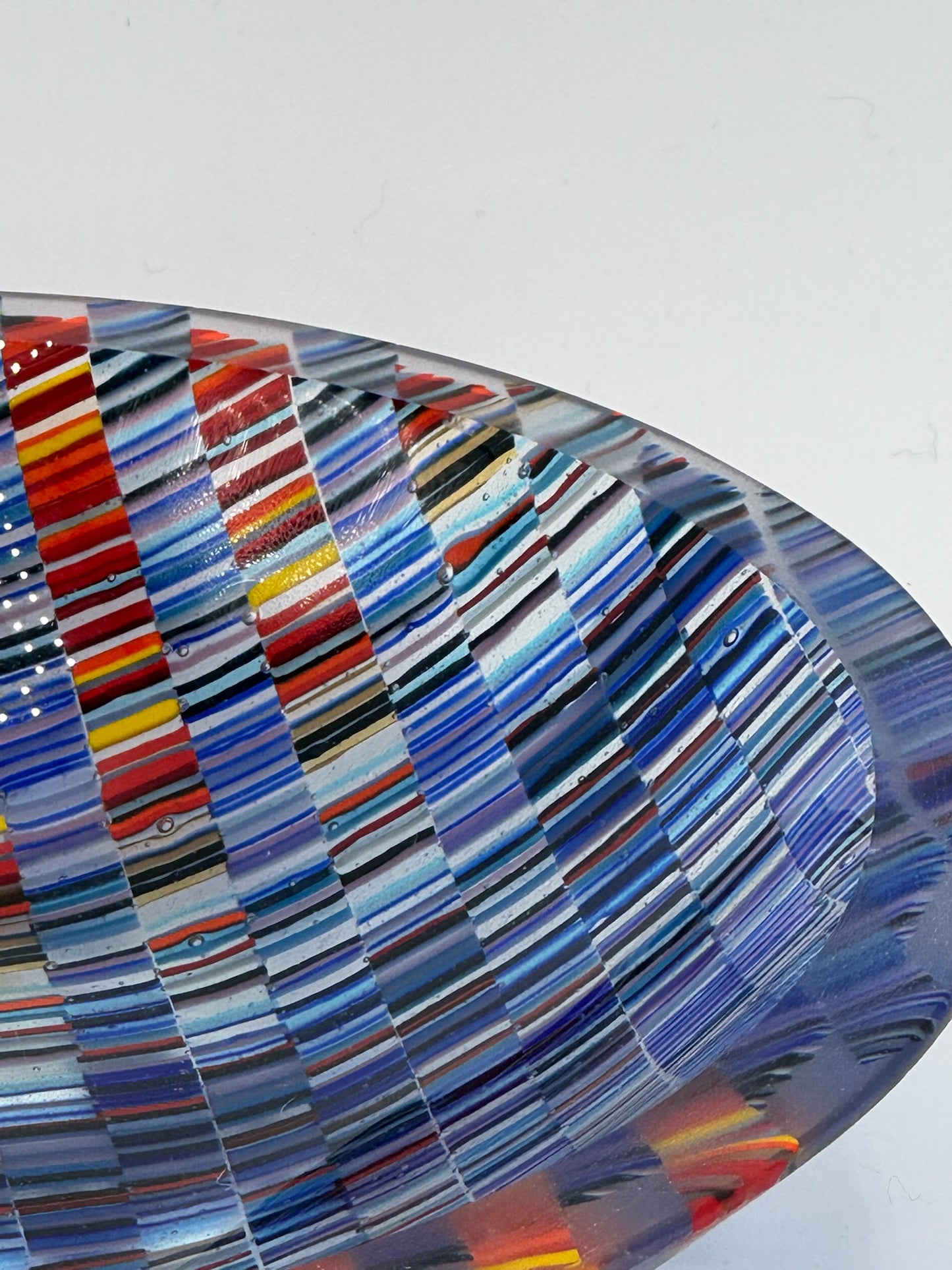 Blue and Red Tapestry Bowl