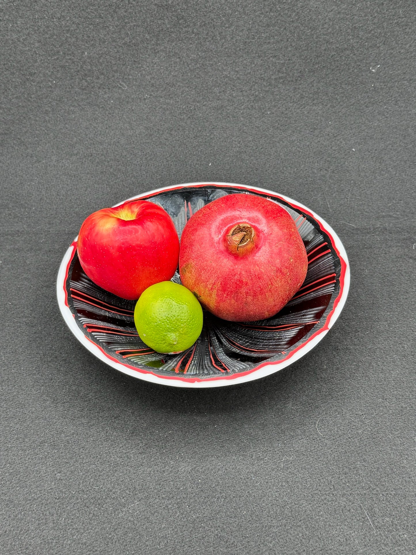 Black, Red and White Bowl