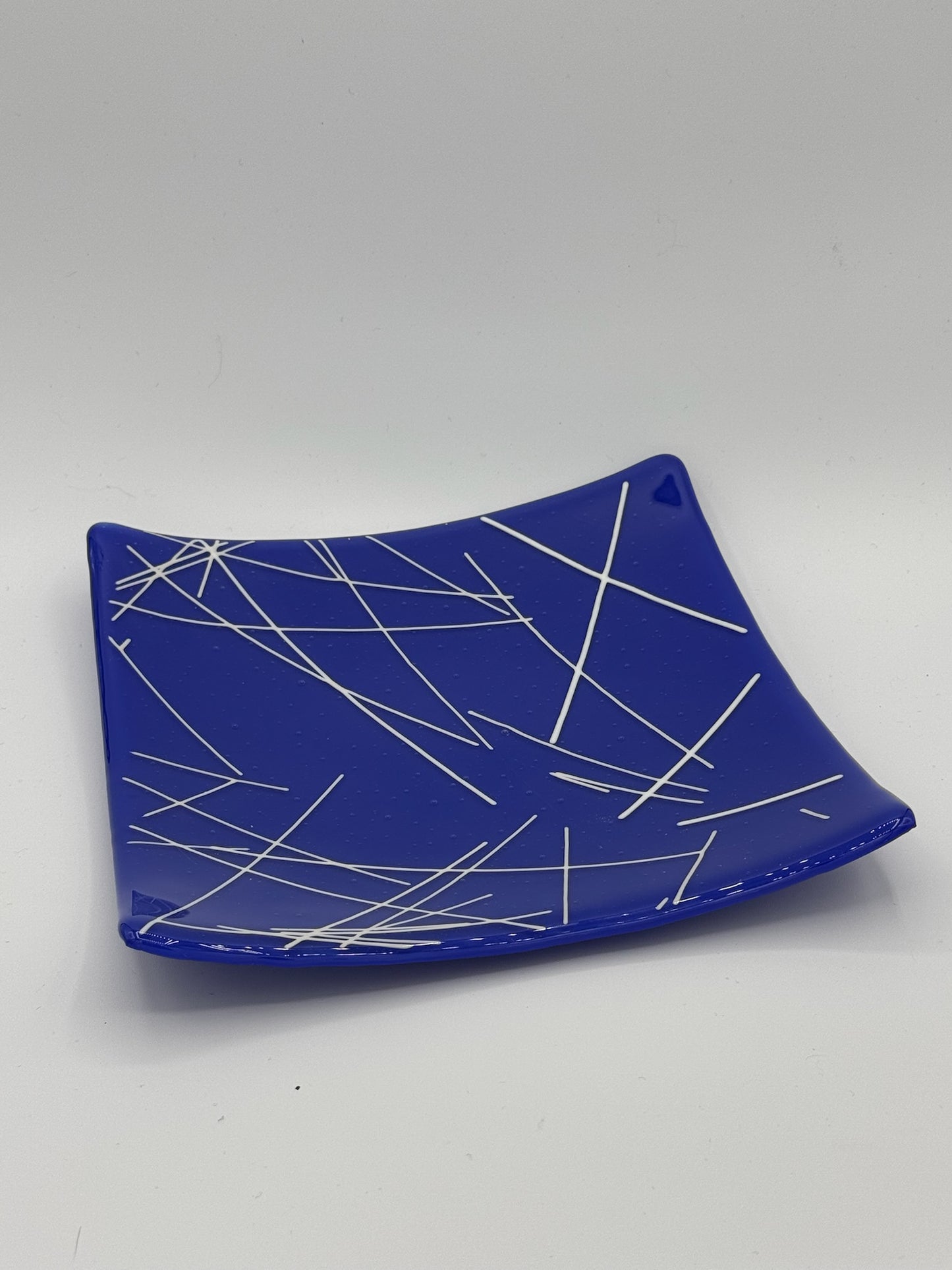 Blue and White Square Plate