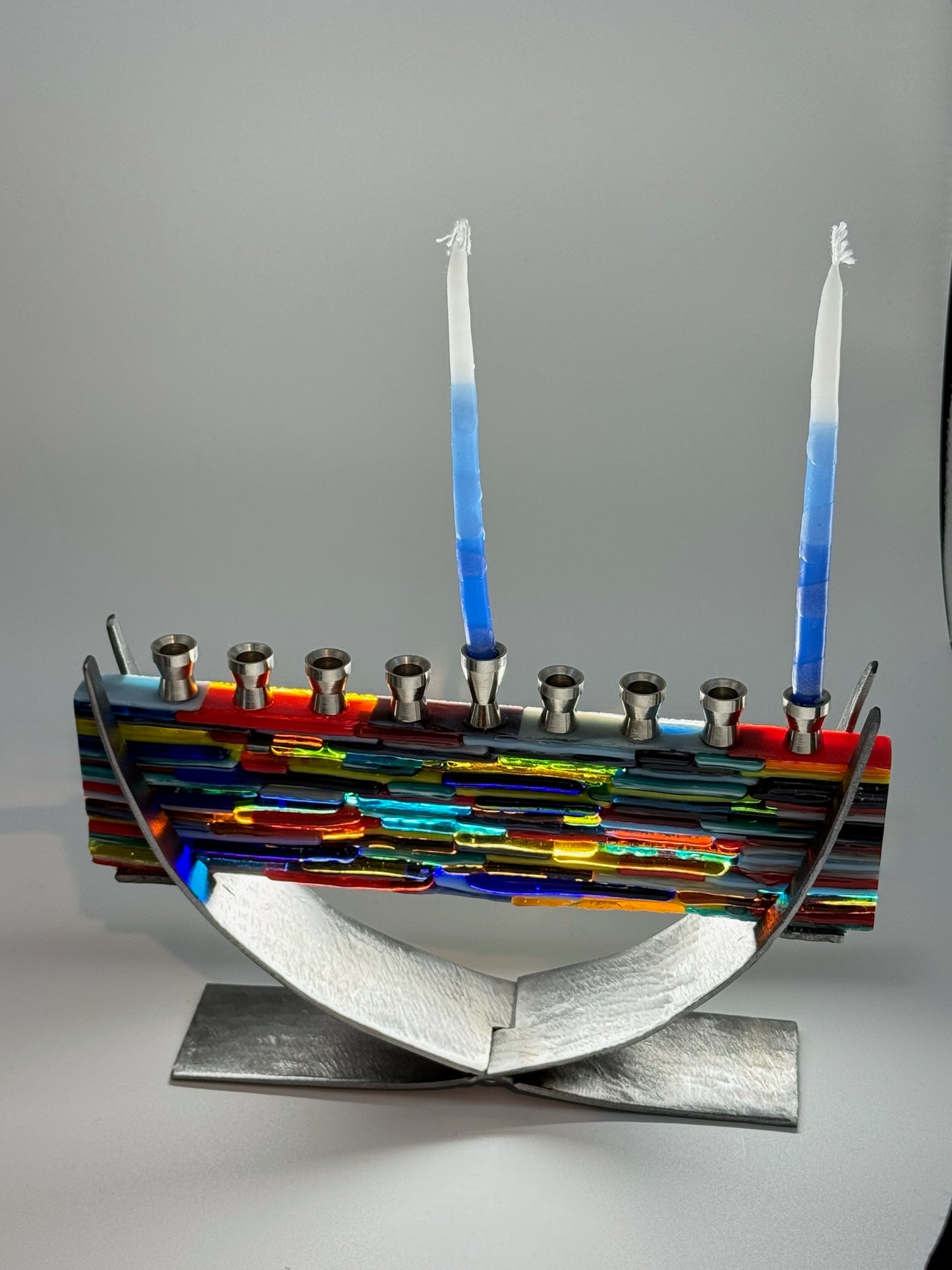 Shared hands menorah