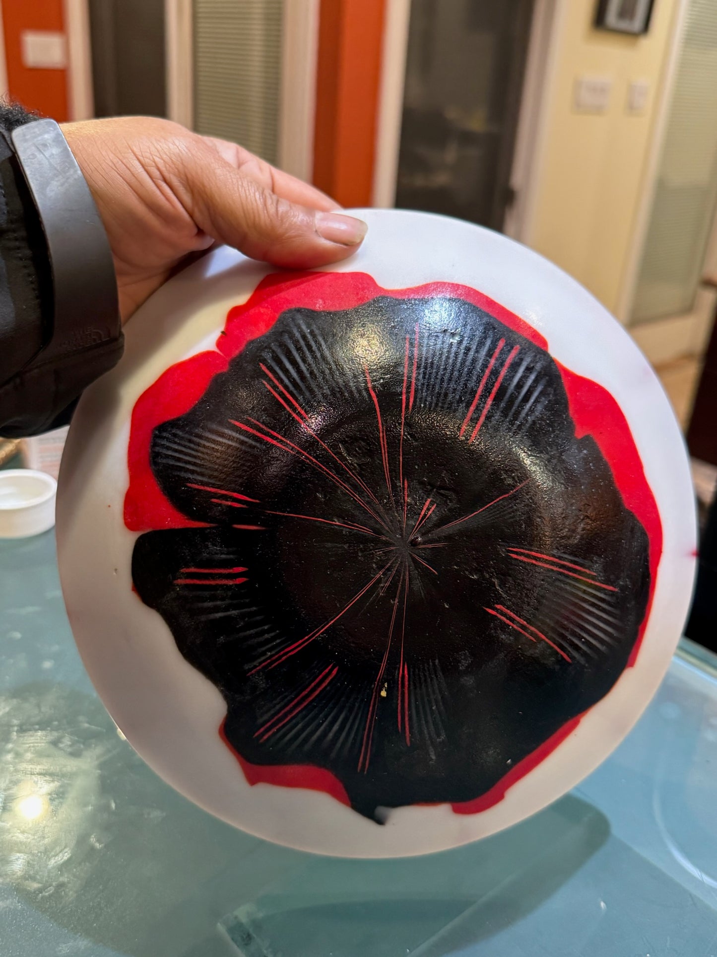 Black, Red and White Bowl