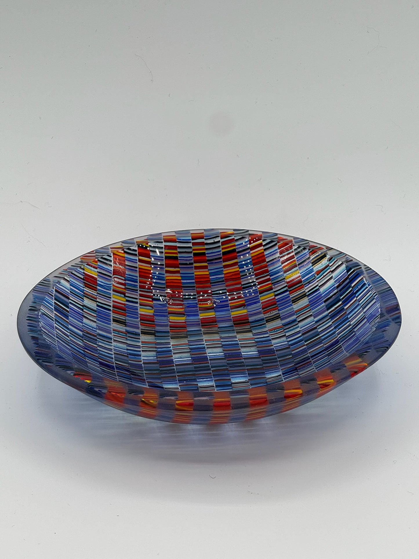 Blue and Red Tapestry Bowl
