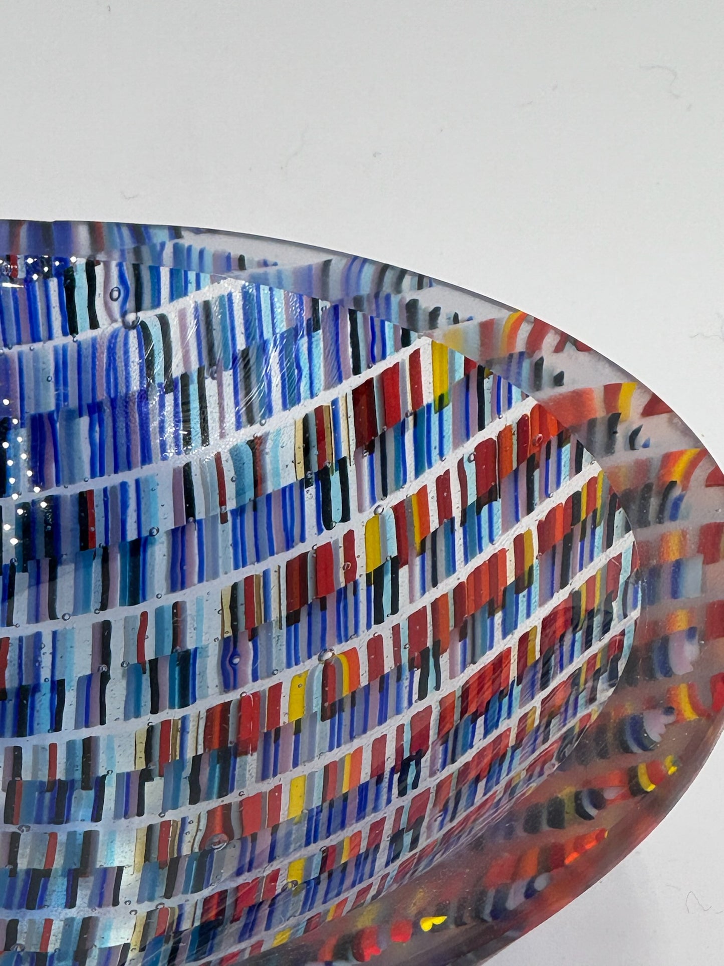 Blue and Red Tapestry Bowl