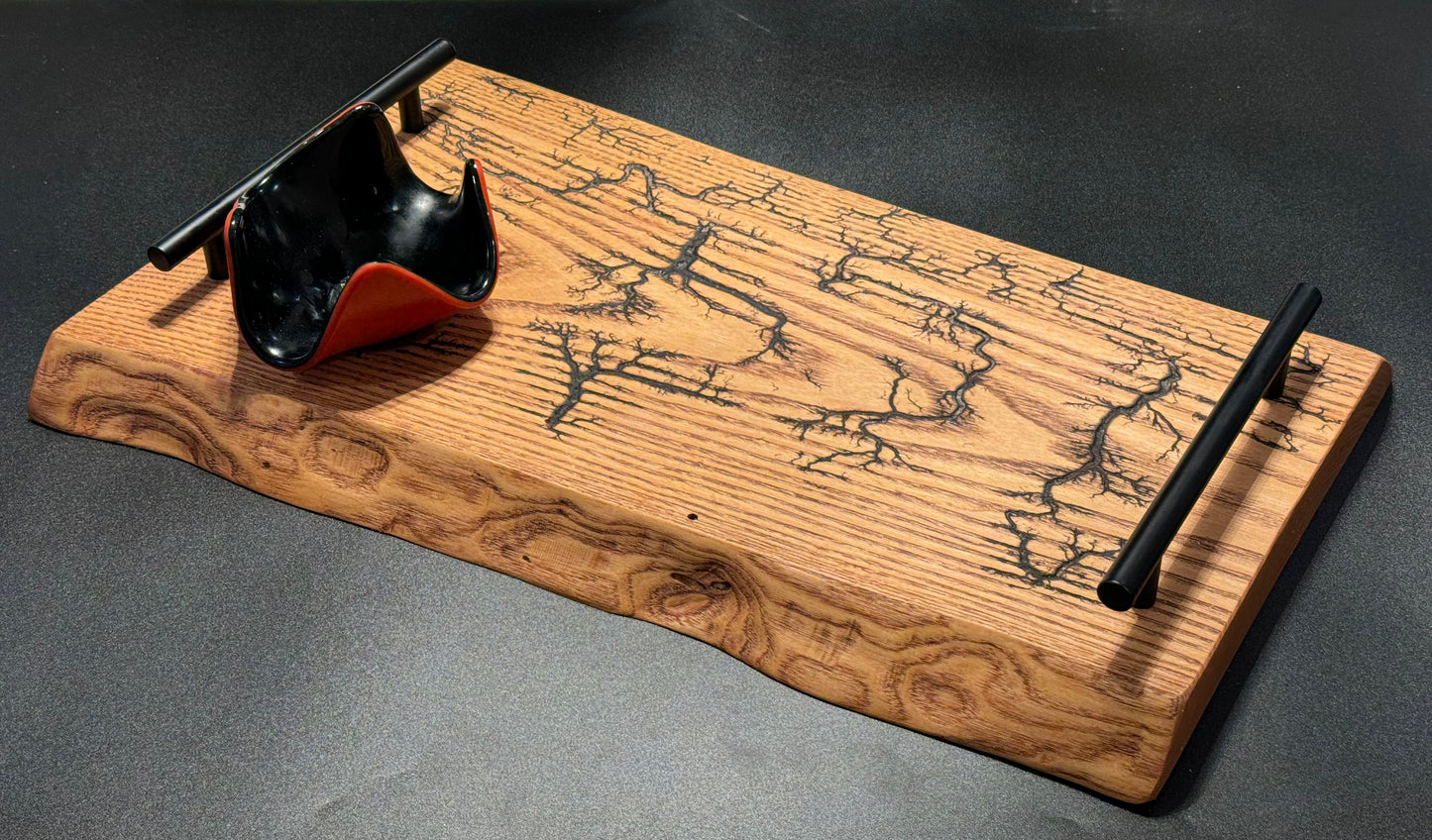 Ash Fractal Tray with Bowl