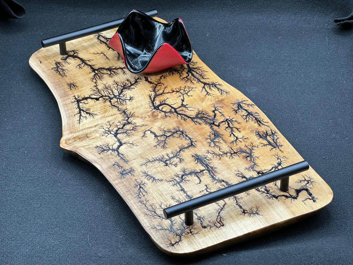 Fractal Tray with Glass Bowl
