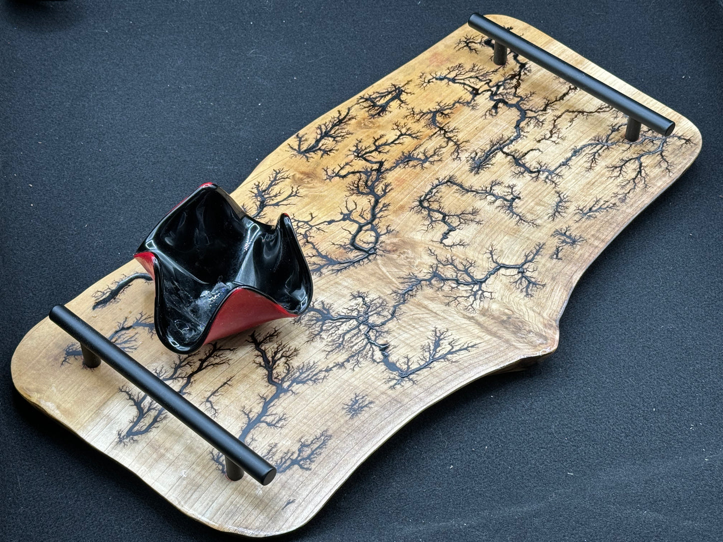 Fractal Tray with Glass Bowl