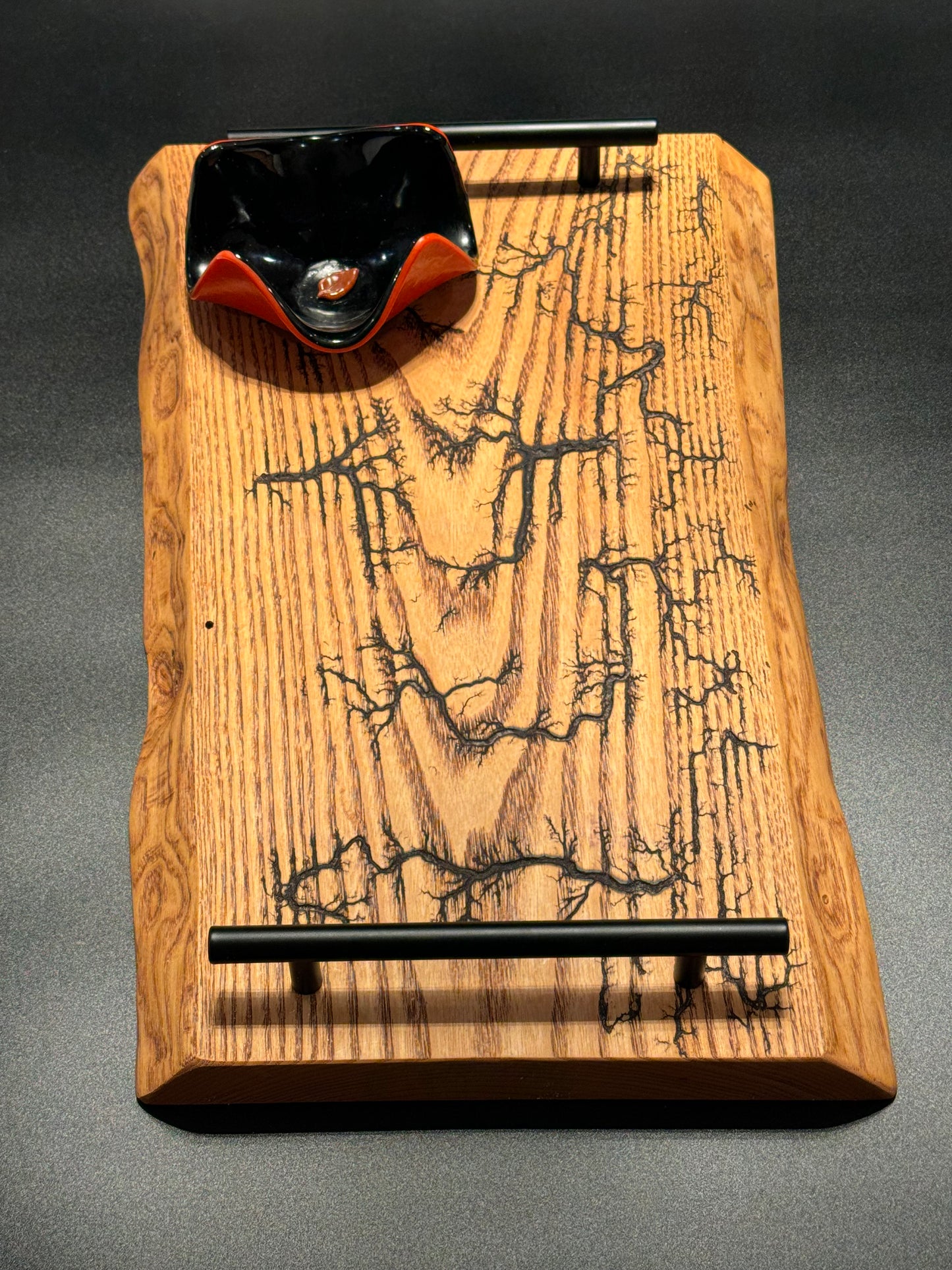 Ash Fractal Tray with Bowl