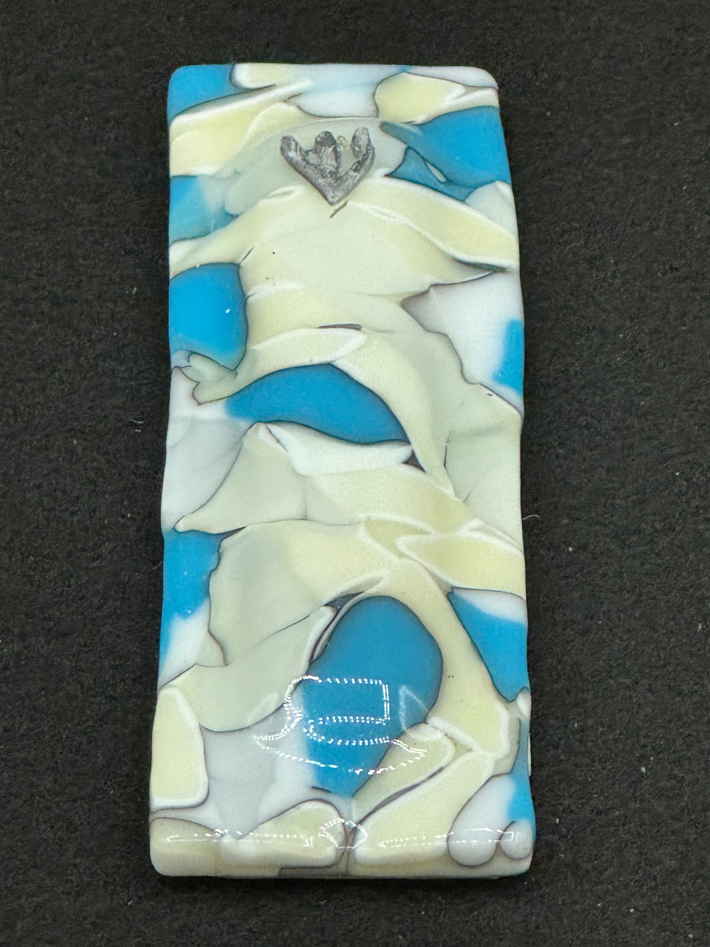 Mezuzah in Vanilla and Blue