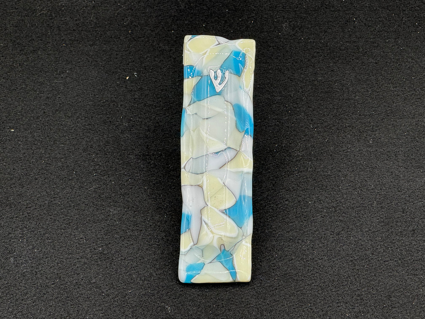Mezuzah in Vanilla and Blue