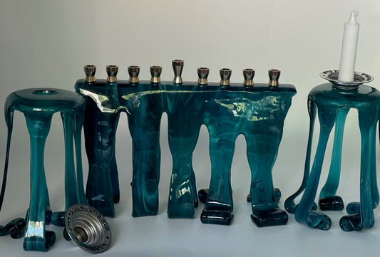 Deep Waters Hanukkah Menorah