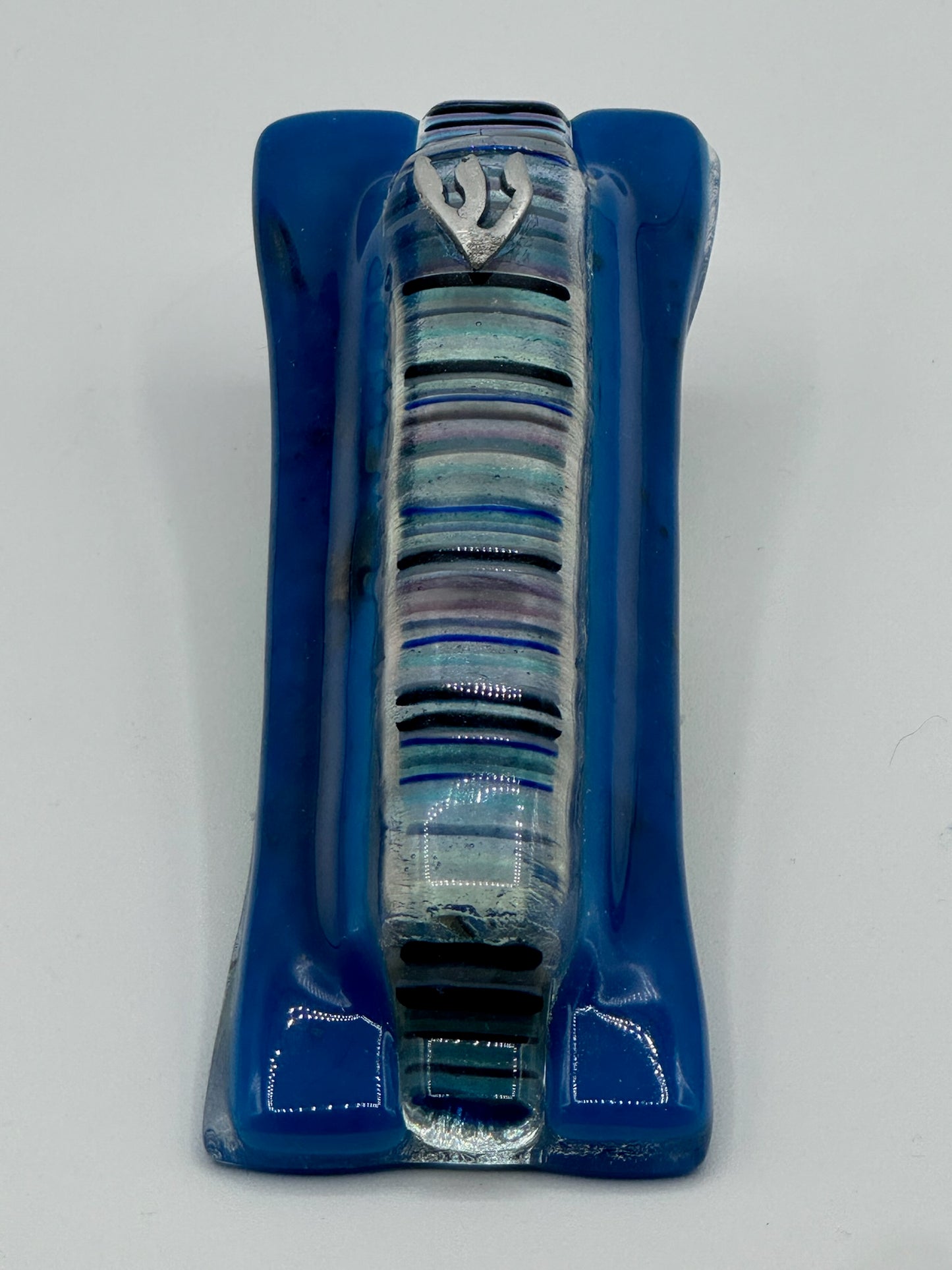 Blue Strata mezuzahs