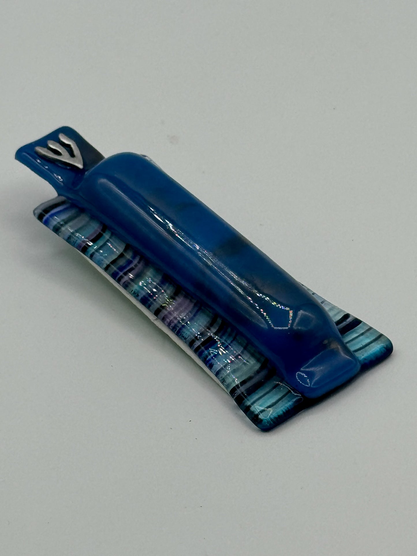 Blue Strata mezuzahs