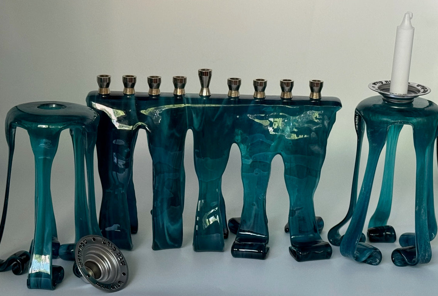 Deep Waters Hanukkah Menorah
