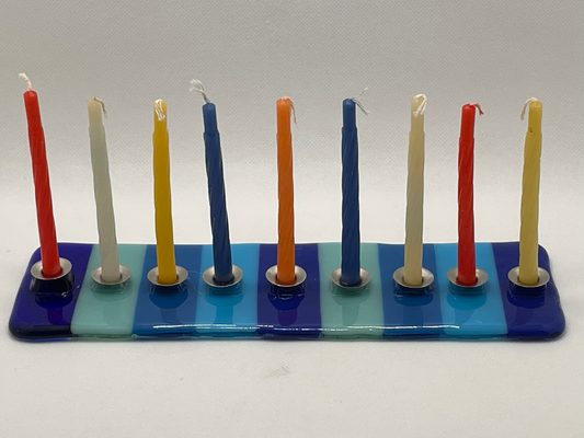 Menorah in Blues