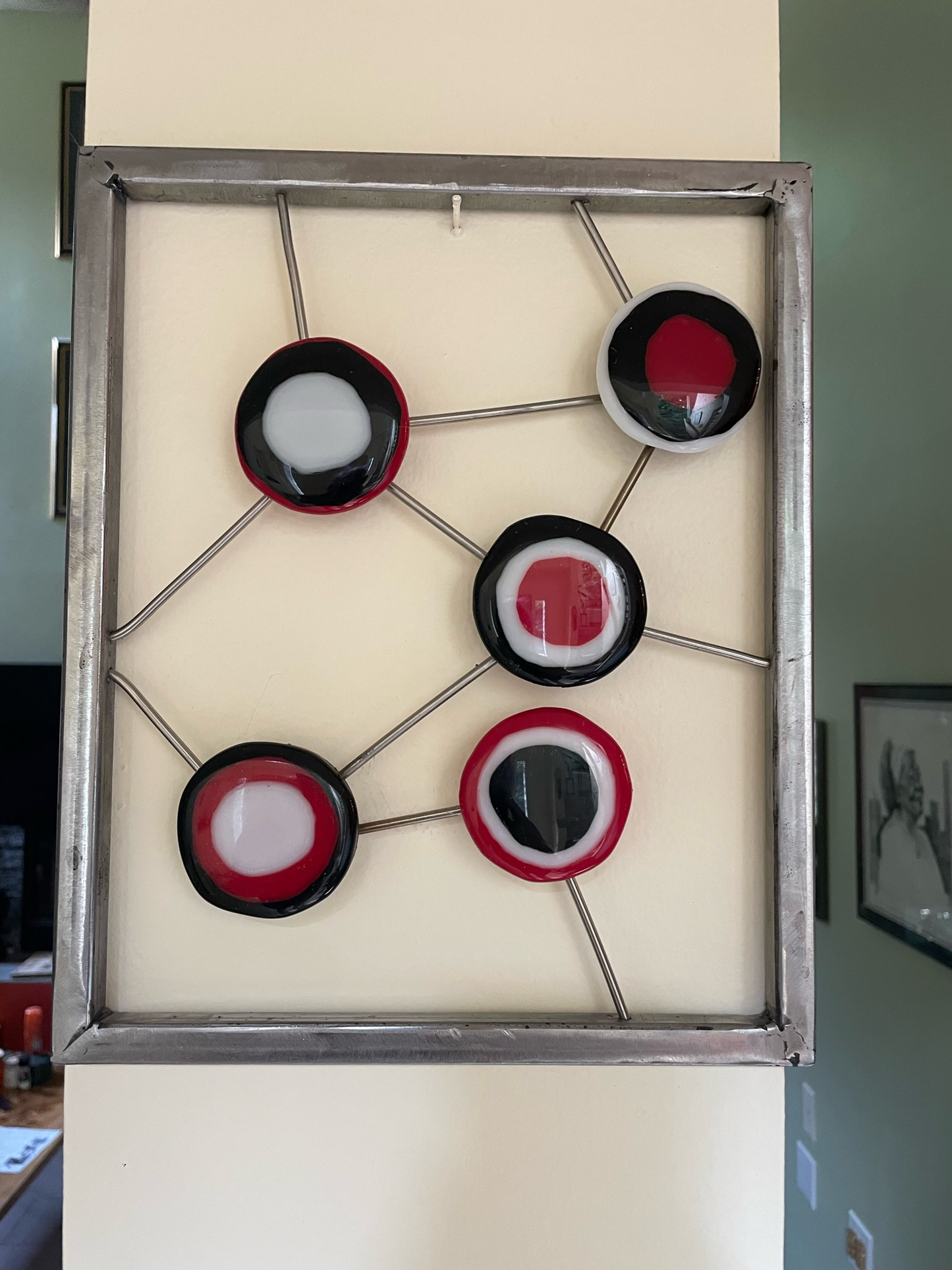 Steel and Glass Wall Hanging