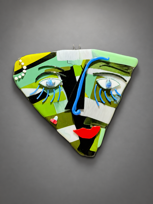The Green Gaze, handmade glass art by Paige's Glass Art.